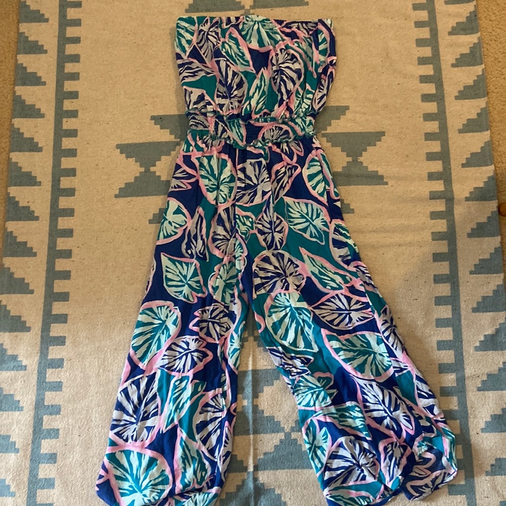 Blue Island capri romper